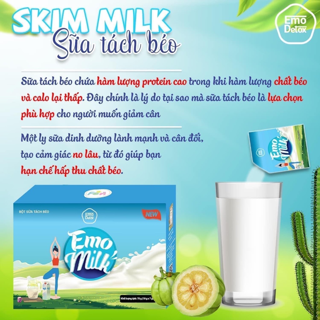 EMODETOX VỊ SỮA BÒ TÁCH BÉO