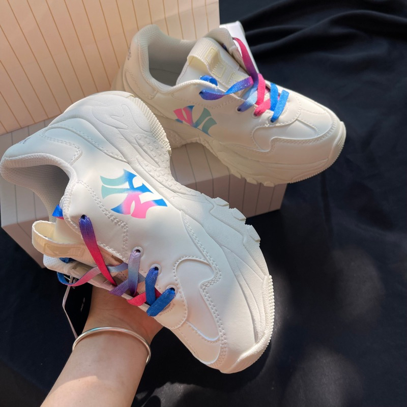 Giày Thể Thao MLB LA BigBall Chunky Nam Nữ Xịn Sò , Giày Sneaker MLB AGradient Classic NY 7 Màu Nữ giày mlb ny xanh hồng