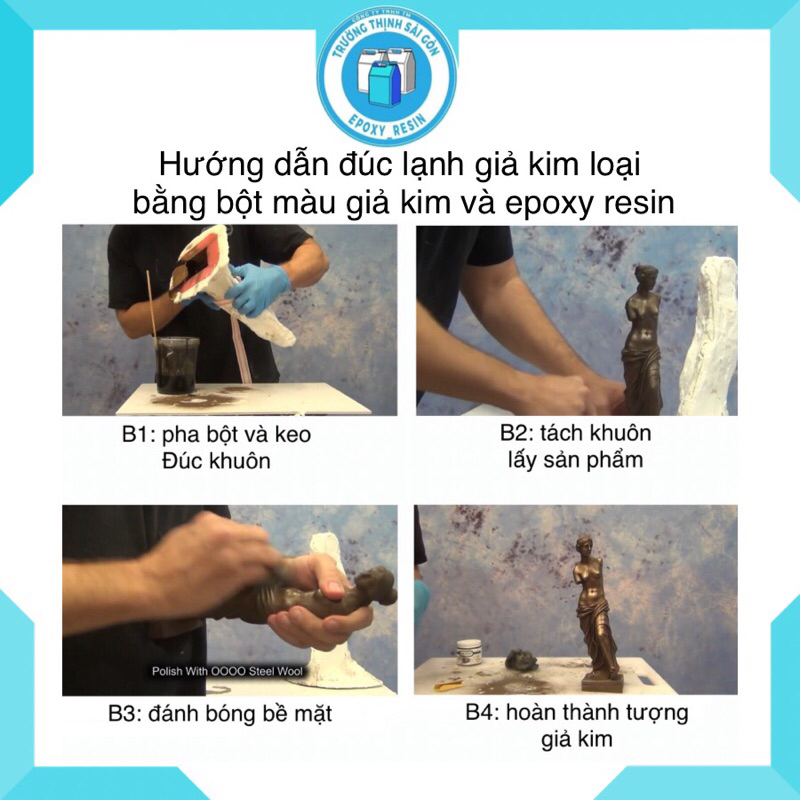 Màu Nhũ Giả Kim Loại Pha Keo Epoxy Resin - Trường Thịnh Sài Gòn