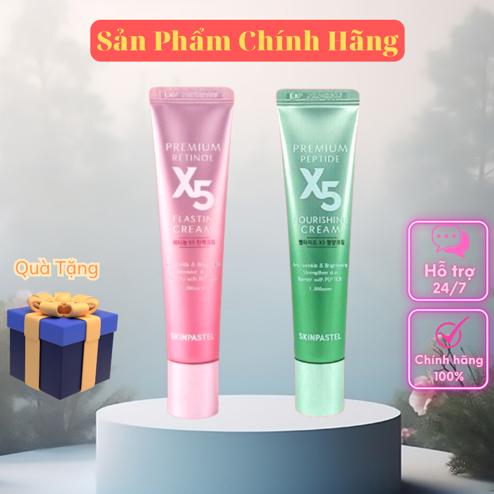 Kem Trẻ Hoá Da Retinol X5 Elastin 0,1% Cream Skinpastel Premium Peptide Hàn Quốc - Chống Lão Hóa 30ml - ANNA