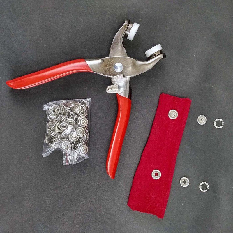 Kìm bấm cúc áo + 100 cúc áo