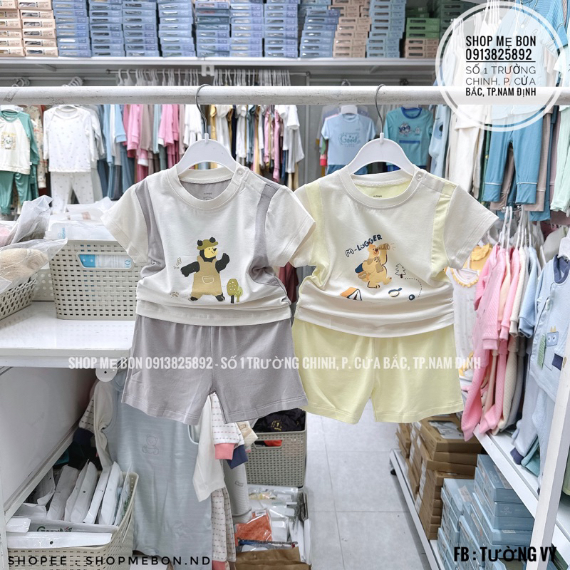 Bộ cộc tay Mompa cho bé trai bé gái