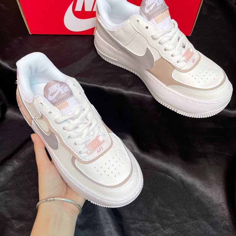 Giày Thể Thao/Giày Sneaker Shadow "Amenthys Ash". Giày sneaker AF1 Shadow Nữ Tính Mẫu Mới Nhất giày shadow xám nâu