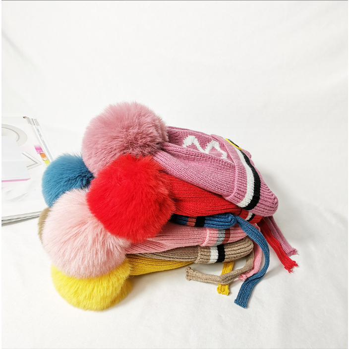 Mũ len cho bé trai bé gái 🌟FREESHIP🌟 Mũ trẻ em phong cách Hàn Quốc mùa thu đông chữ mới jacquard B - Mũ Cho Bé 2-8 Tuổi