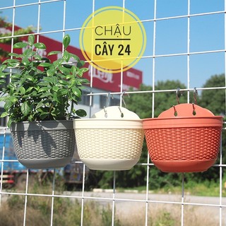Chậu treo trồng cây bằng nhựa trang trí cây hoa kiểng, cây cảnh trong nhà, ban công