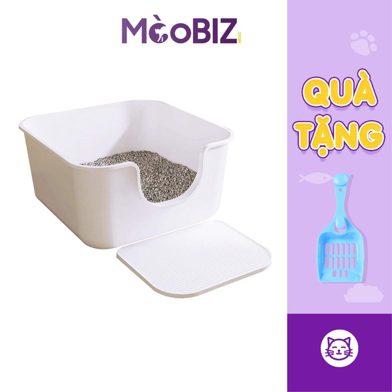 THAU + THẢM VỆ SINH CHO MÈO | NHÀ VỆ SINH MÈO - Thau Chống văng cát phù hợp cho mèo mọi lứa tuổi dễ dọn cớt