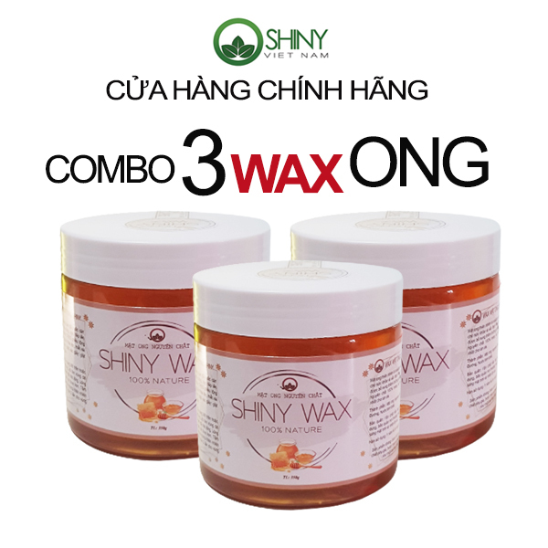 Combo 3 sáp wax lông Shiny sạch lông hiệu quả cao (tặng kèm giấy wax và que wax)