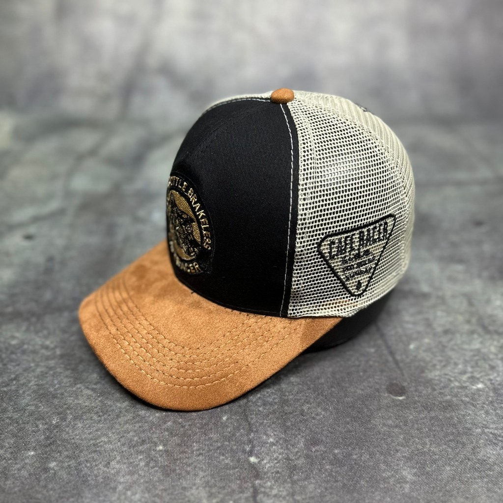 Nón ông địa true Mũ lưới thêu logo mô tô