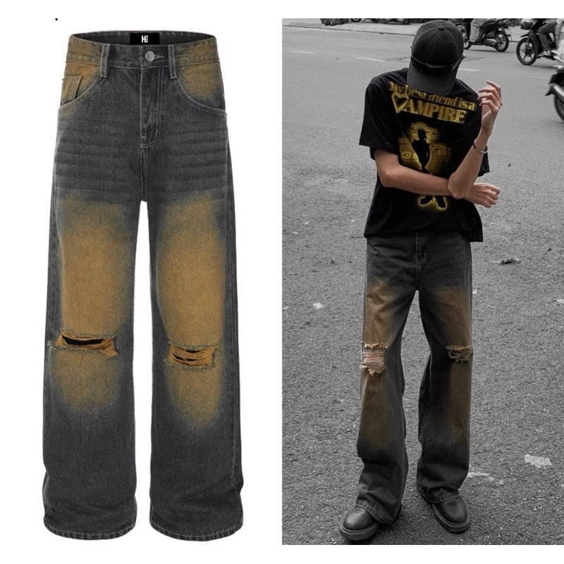 JEANS WASH - BLUE OCEAN RÁCH VÀ KHÔNG RÁCH