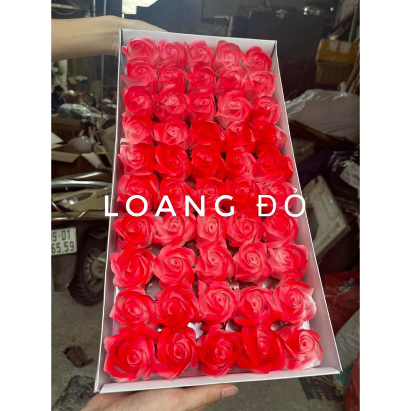 Hoa sáp loang màu 3 lớp tặng kèm que cắm hoa cho khách, hàng siêu đẹp loại 1