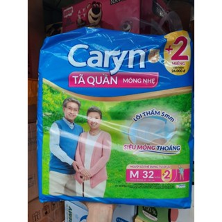 [TẶNG KÈM 2MIẾNG]Tã quần caryn mỏng nhẹ M32, L28, XL 24 miếng dành cho người lớn
