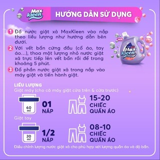 MAXKLEEN NƯỚC GIẶT XẢ BỊCH LỚN 3.8KG