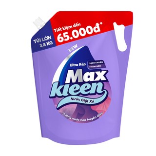 MAXKLEEN NƯỚC GIẶT XẢ BỊCH LỚN 3.8KG