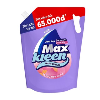 MAXKLEEN NƯỚC GIẶT XẢ BỊCH LỚN 3.8KG