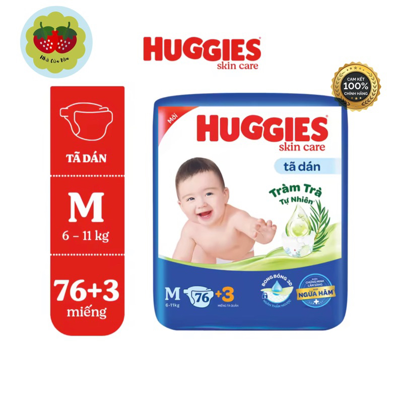 Tã quần/dán Huggies Skincare Jumbo M79/L76/L104/XL88/XXL62