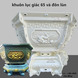Khuôn đúc chậu cảnh lục giác 65 và chân đôn