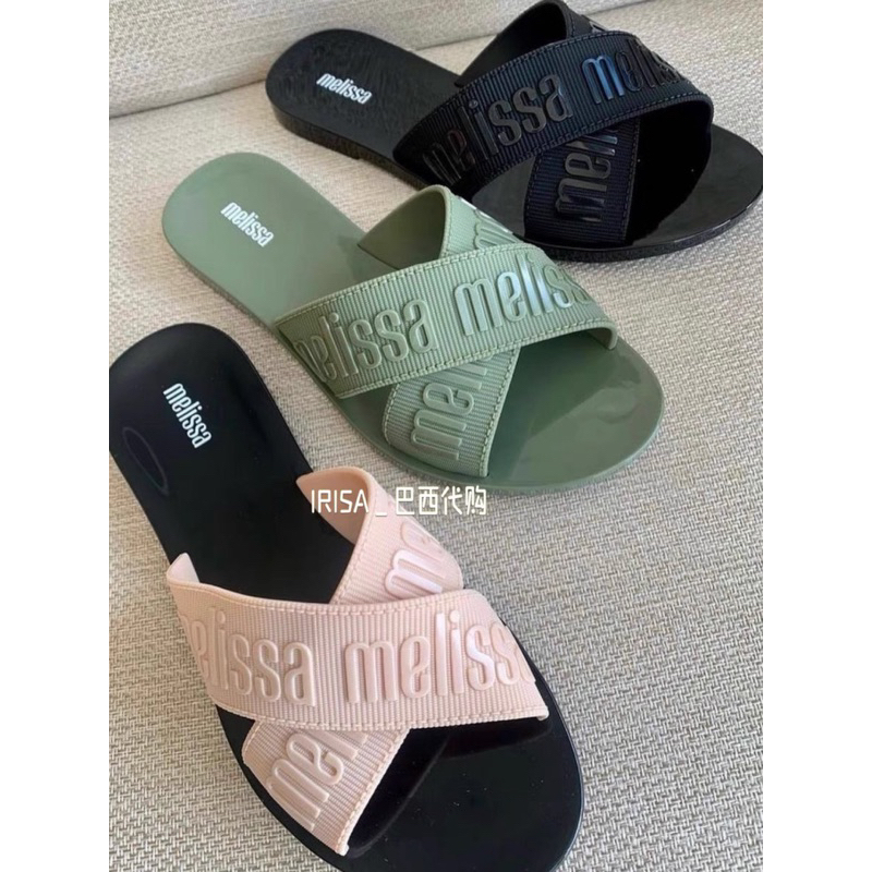 Dép lê nữ melissa nhựa thơm xuất Âu / dép lê quai chéo nữ