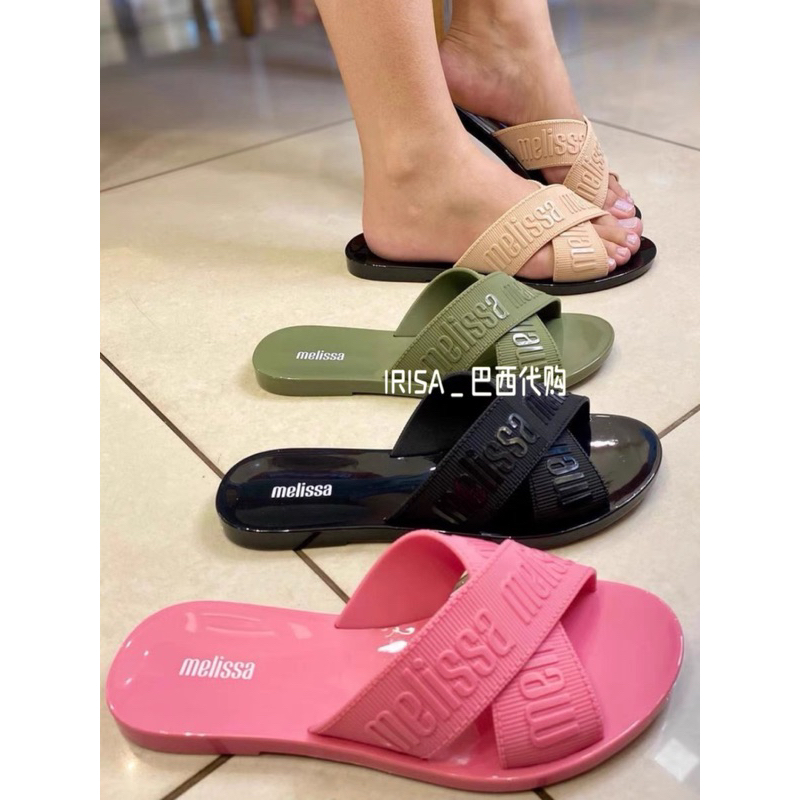 Dép lê nữ melissa nhựa thơm xuất Âu / dép lê quai chéo nữ