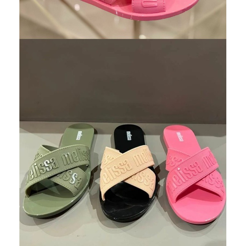 Dép lê nữ melissa nhựa thơm xuất Âu / dép lê quai chéo nữ