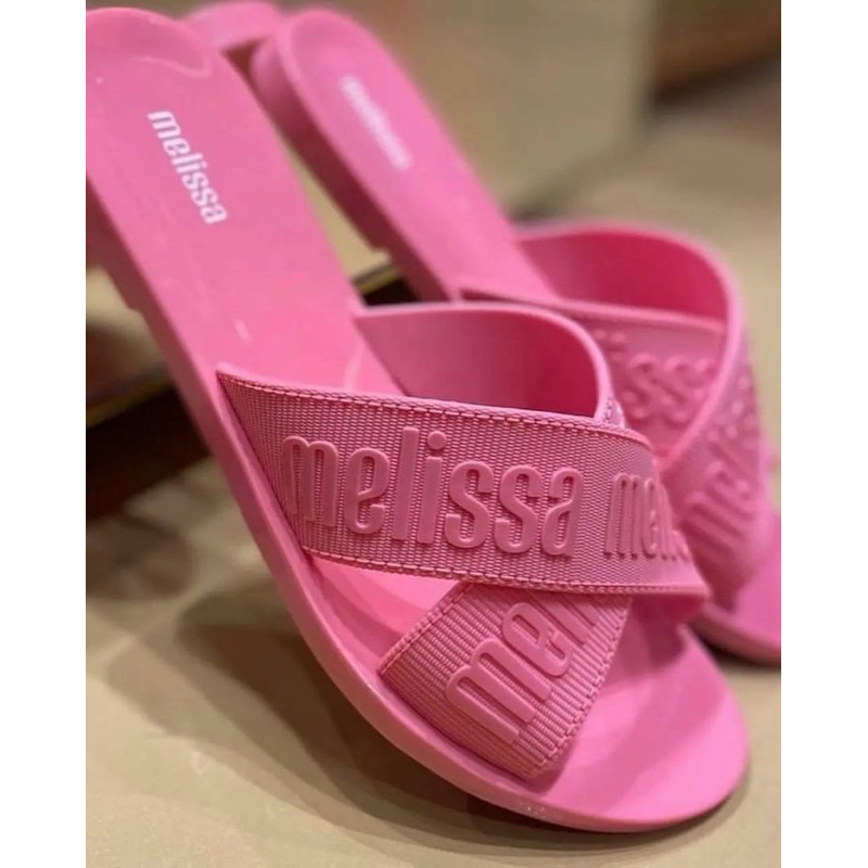 Dép lê nữ melissa nhựa thơm xuất Âu / dép lê quai chéo nữ