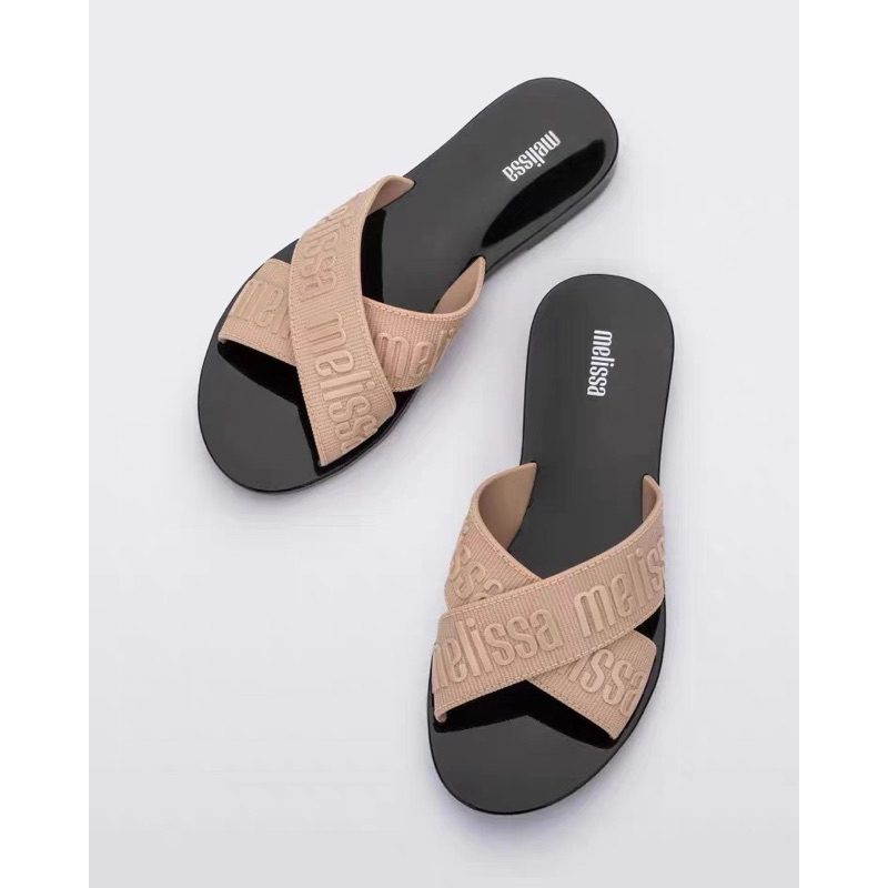 Dép lê nữ melissa nhựa thơm xuất Âu / dép lê quai chéo nữ