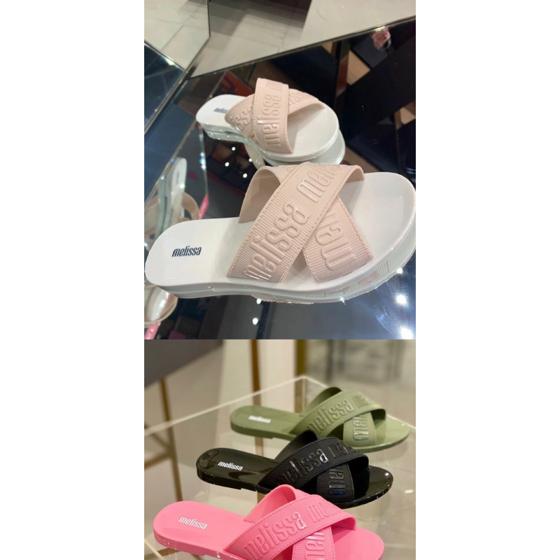 Dép lê nữ melissa nhựa thơm xuất Âu / dép lê quai chéo nữ