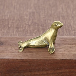 Tượng Hải Cẩu bằng đồng 🎁 FREESHIP🎁 Tượng Rái Cá mini -Phụ kiện trang trí tiểu cảnh