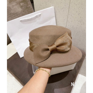 Mũ dạ cừu cao cấp nơ cho nữ