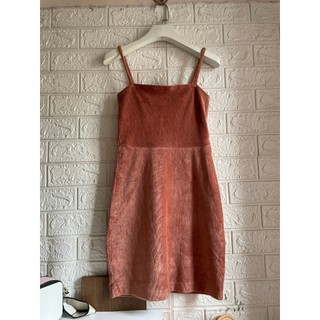 (Thanh lý đồ cá nhân) Đầm dây nhung ôm Forever 21