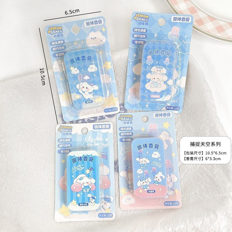 Nước Hoa Khô Thơm Hình Sanrio Dễ Thương, Nước Hoa Sáp Hoạt Hình Dễ thương, Sáp Thơm Mini Bỏ Túi Tiện Lợi Dễ Thương