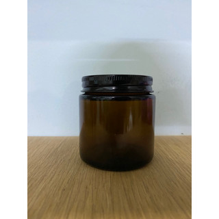 Hũ Thuỷ Tinh Nâu 100G nắp nhôm đựng nến thơm