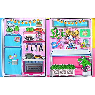 Ngôi nhà Neon màu sắc của cô bé Avatar dễ thương- Búp bê giấy