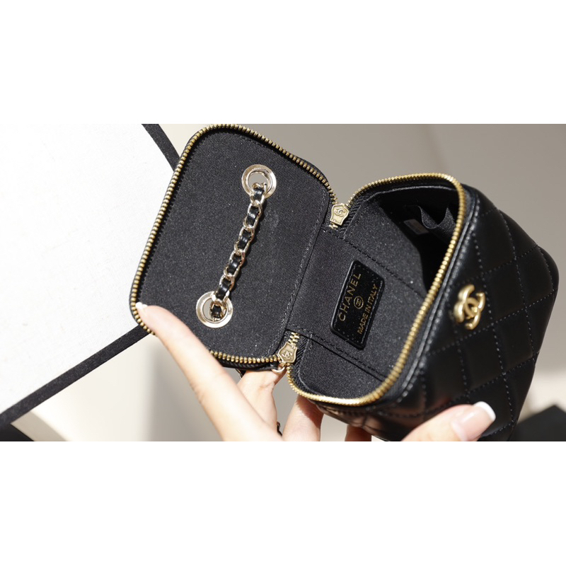 Túi Cha.nel vanity mini sp size 10,5x8,5cm da bê fullbox