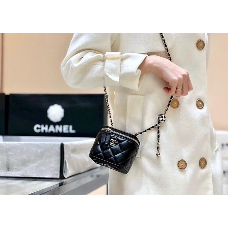 Túi Cha.nel vanity mini sp size 10,5x8,5cm da bê fullbox