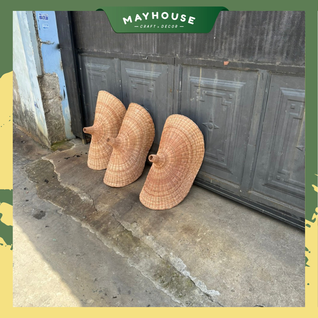 Đèn trần mây tre MAYHOUSE CRAFT&DECOR trang trí sân vườn