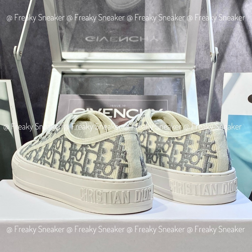 Giày Thể Thao Nam Nữ Dior Walk Embroider Cotton họa tiết vải xám , Giày Dior B56Cao Cấp Quảng Châu