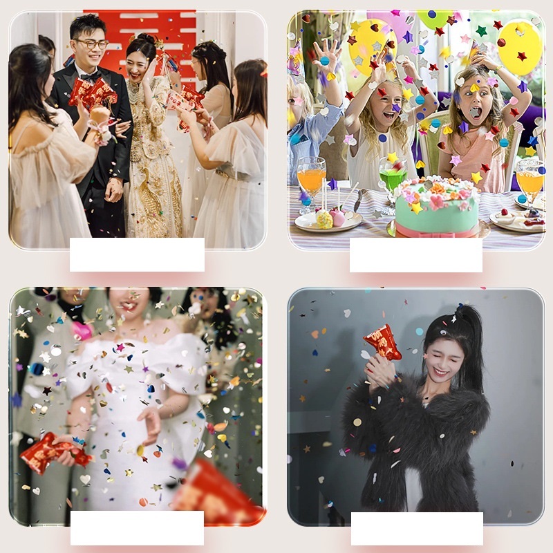 Súng Bắn Pháo Giấy Bắn Kim Tuyến Cho Tiệc Vui Nhộn Trang Trí Sinh Nhật, Đám Cưới DMAX777