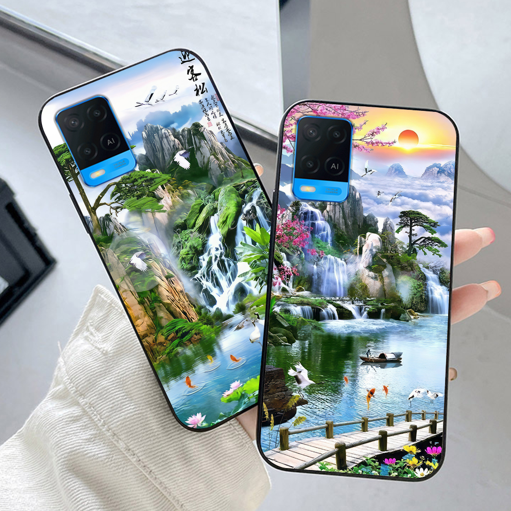 Ốp lưng oppo a54 4g / oppo a54 5g in hình phong cảnh phong thủy tài lộc