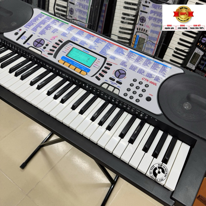 Đàn organ nội địa Nhật CASIO CTK 660L phím có đèn LED có touch, điệu , tiếng phong phú. Âm thanh hay. Bảo hành 12 tháng