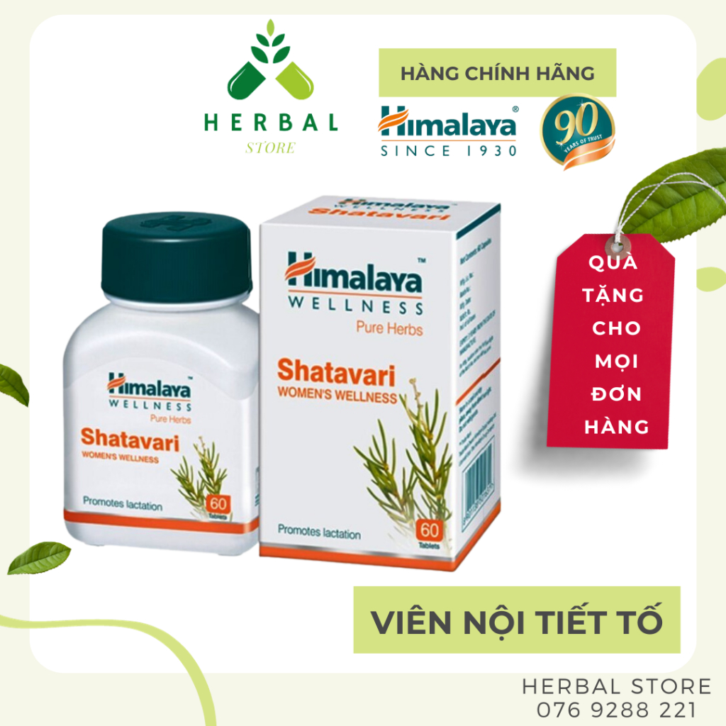 Himalaya Shatavari giảm mụn, đẹp da viên nội tiết - Herbal Store