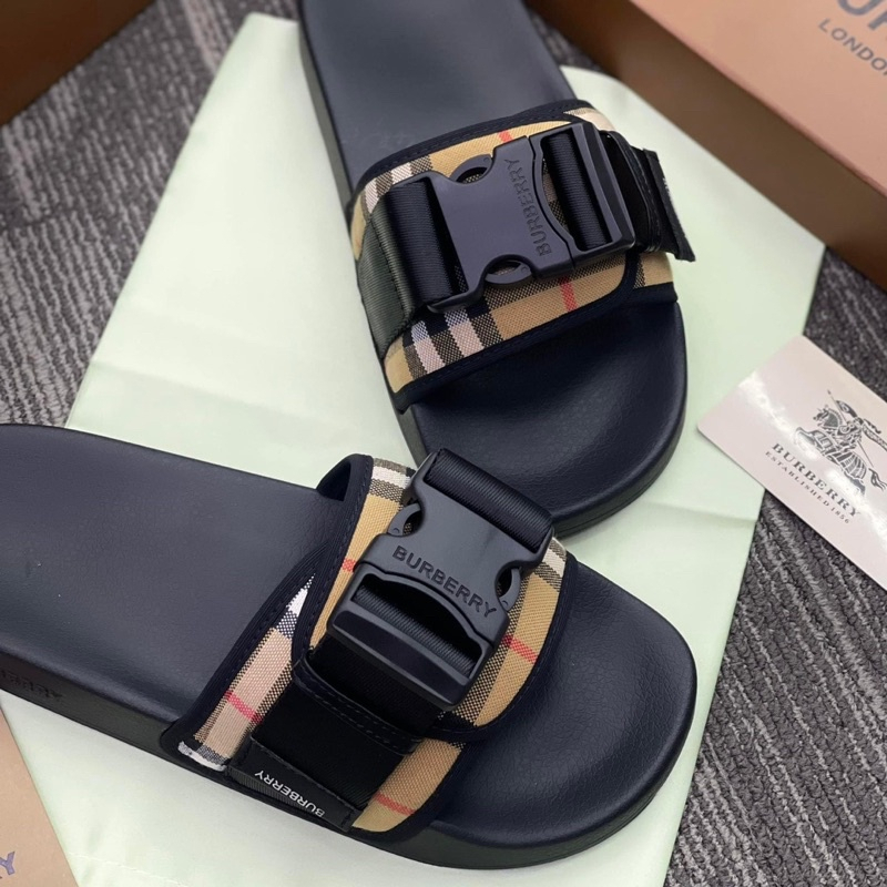 Dép Lê Quai Ngang Bbr Gắn Khuy Cài  Dép Lê Full Box Nam Nữ Cháy Phố Hàng Đẹp