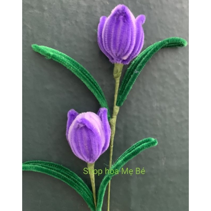 Hoa tulip kẽm nhung thành phẩm