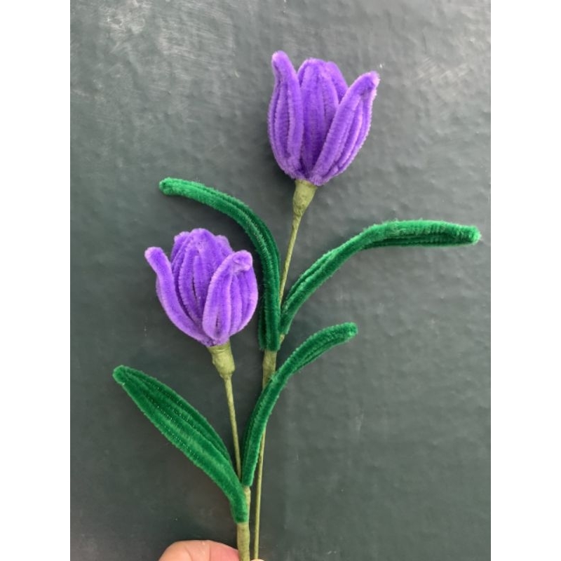 Hoa tulip kẽm nhung thành phẩm