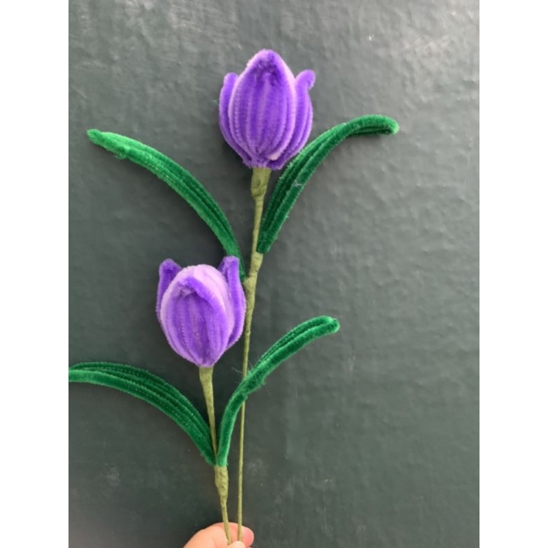 Hoa tulip kẽm nhung thành phẩm