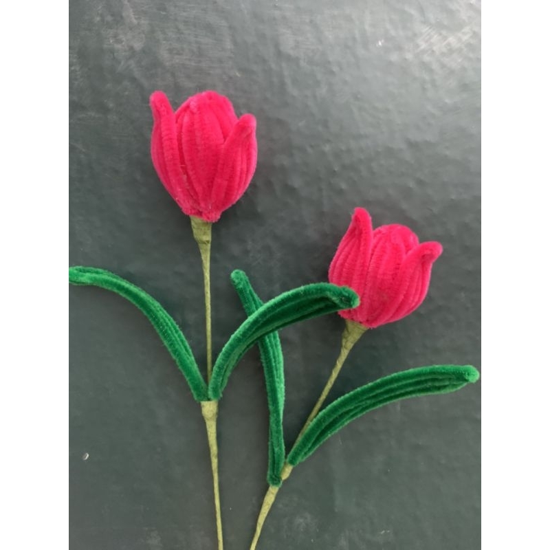 Hoa tulip kẽm nhung thành phẩm