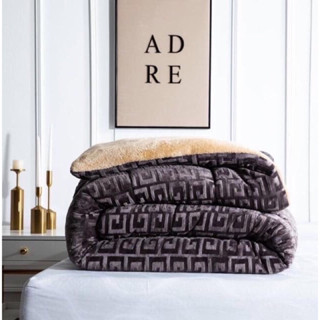  CHĂN LÔNG CỪU CHỮ VẠN sang trọng_Chăn chữ vạn mùa đông siêu ấm 