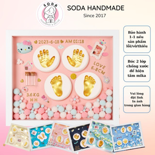 [Mã SKAMLSC5734 giảm 10% đơn 100K] [Mẫu mới nhất ]🌈🍼Bộ khung ảnh in dấu chân tay cho bé 🍼🌈