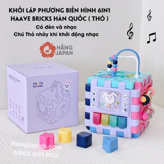 Khối vận động thông minh Haave Bricks 6in1 có đèn và nhạc cho bé Hàn Quốc Chính Hãng