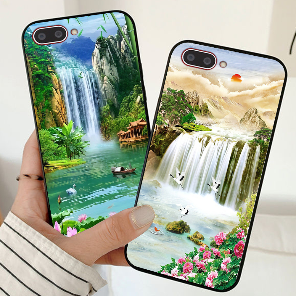 Ốp lưng oppo a3s / oppo a1k / realme c1 / realme c2 in hình phong cảnh phong thủy tài lộc