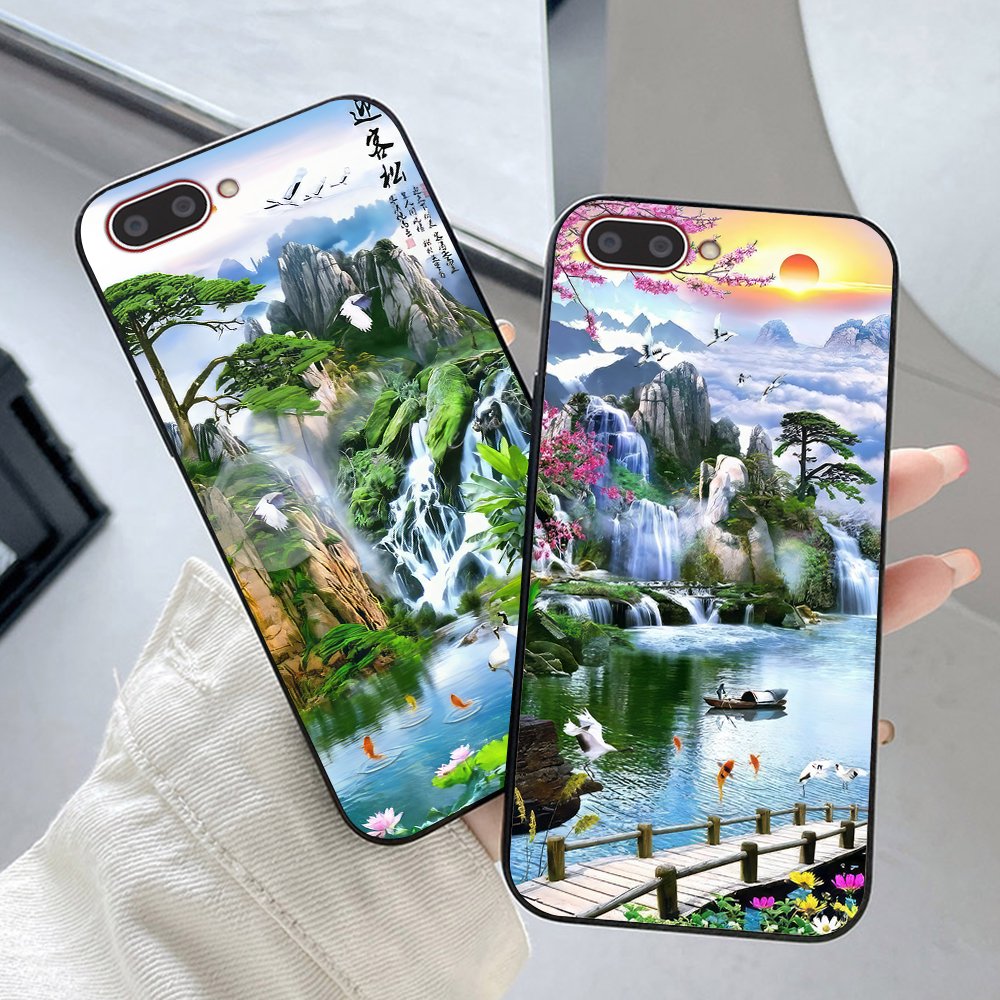 Ốp lưng oppo a3s / oppo a1k / realme c1 / realme c2 in hình phong cảnh phong thủy tài lộc